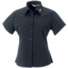 Kurzärmelige klassische Twill-Bluse